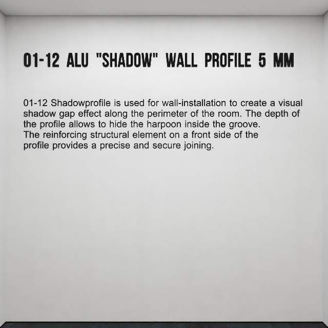 SofiMarsel 01-12 wall profile shown in a stretch ceiling junction