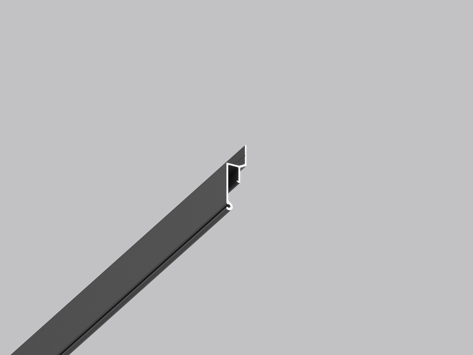 Black aluminium SofiMarsel 01-13 shadow gap profile