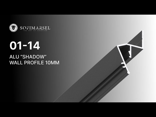 Black aluminium SofiMarsel 01-14 shadow gap profile