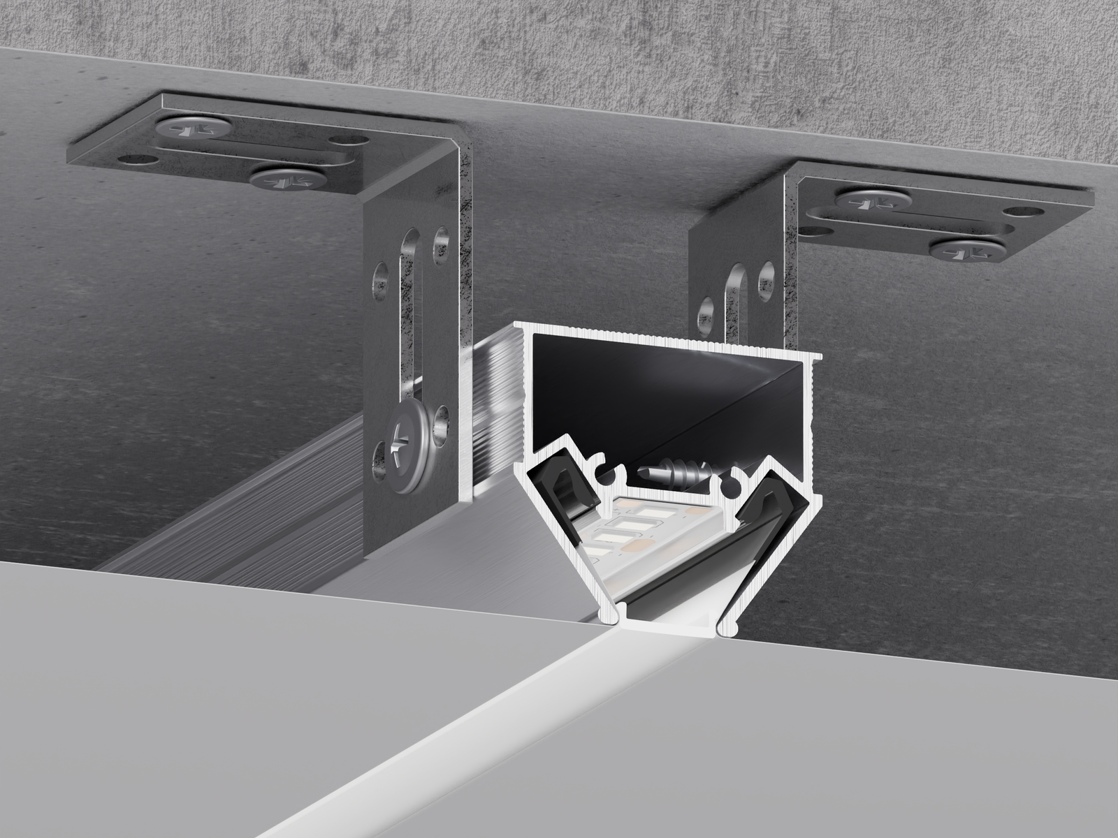06‑20 PRO profile for a 12 mm linear light — installation