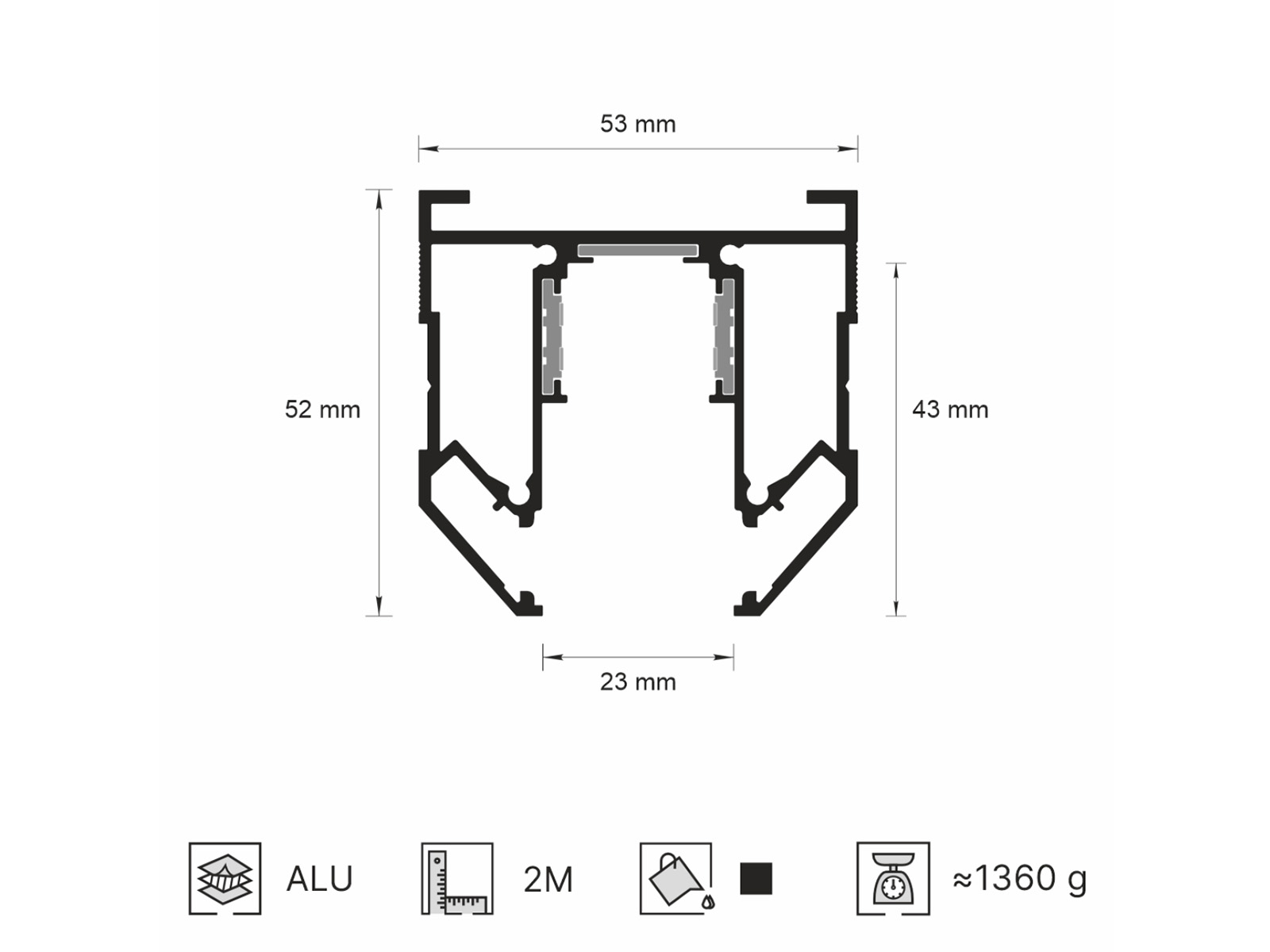 07-8 Full Ready Magnetic Track · 53 × 52 mm
